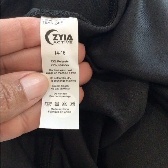 ZYIA Black and Gold Gilded Women's Bra & Leggings Set - Picture 11 of 11